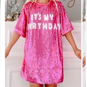 Who What Wear Pink Sequin Midi Dress